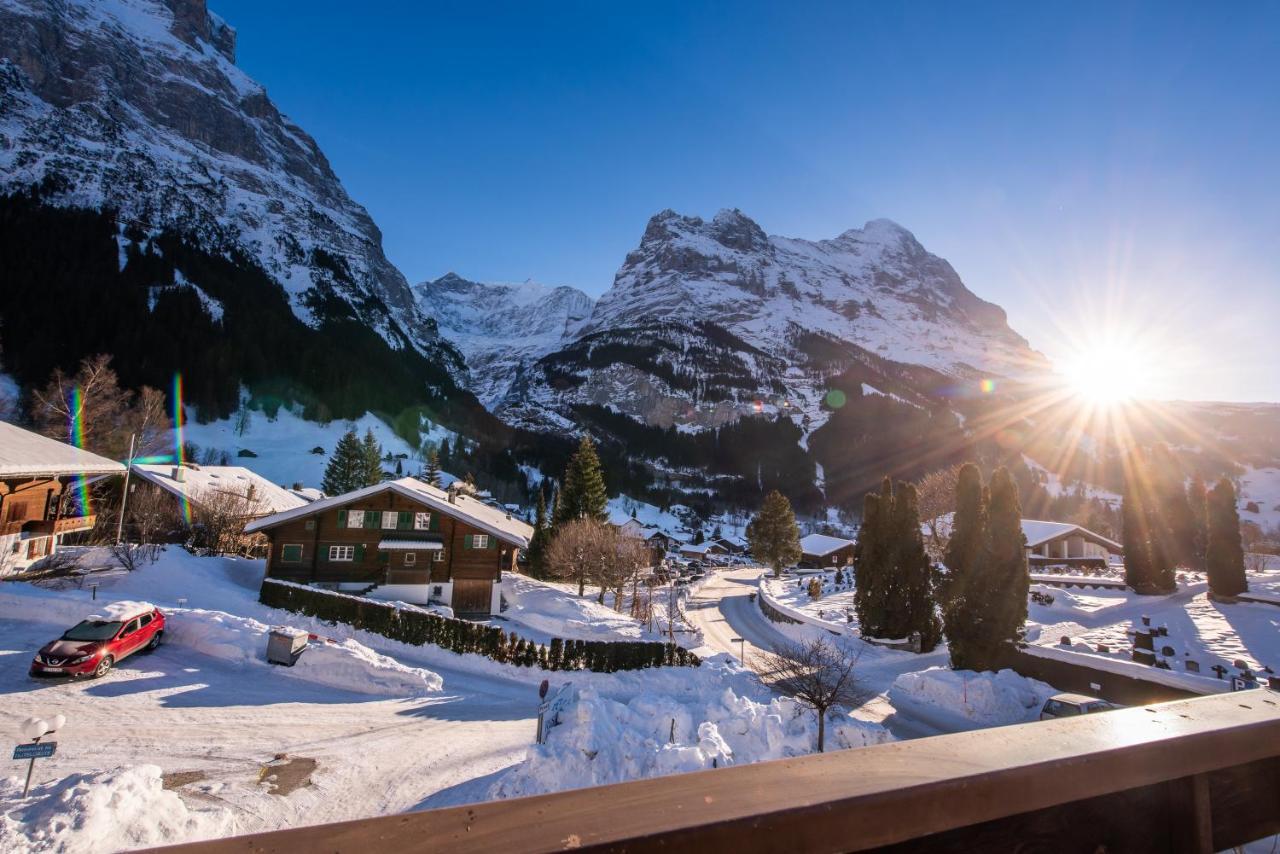 Atemberaubende Sicht Auf Eiger Nordwand Lejlighed Grindelwald Eksteriør billede